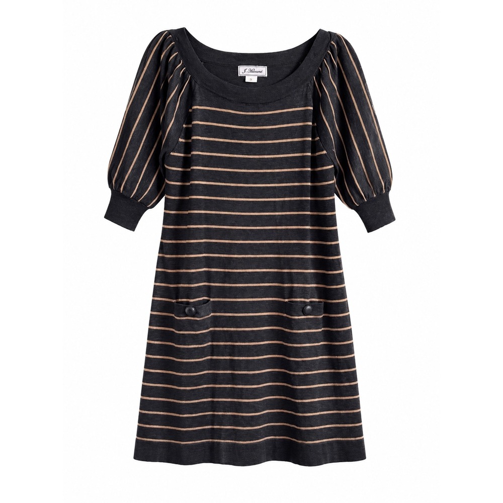 NWT Jessica Howard Sweater Dress XL Oatmeal Stripe Knit Pockets MSRP $110